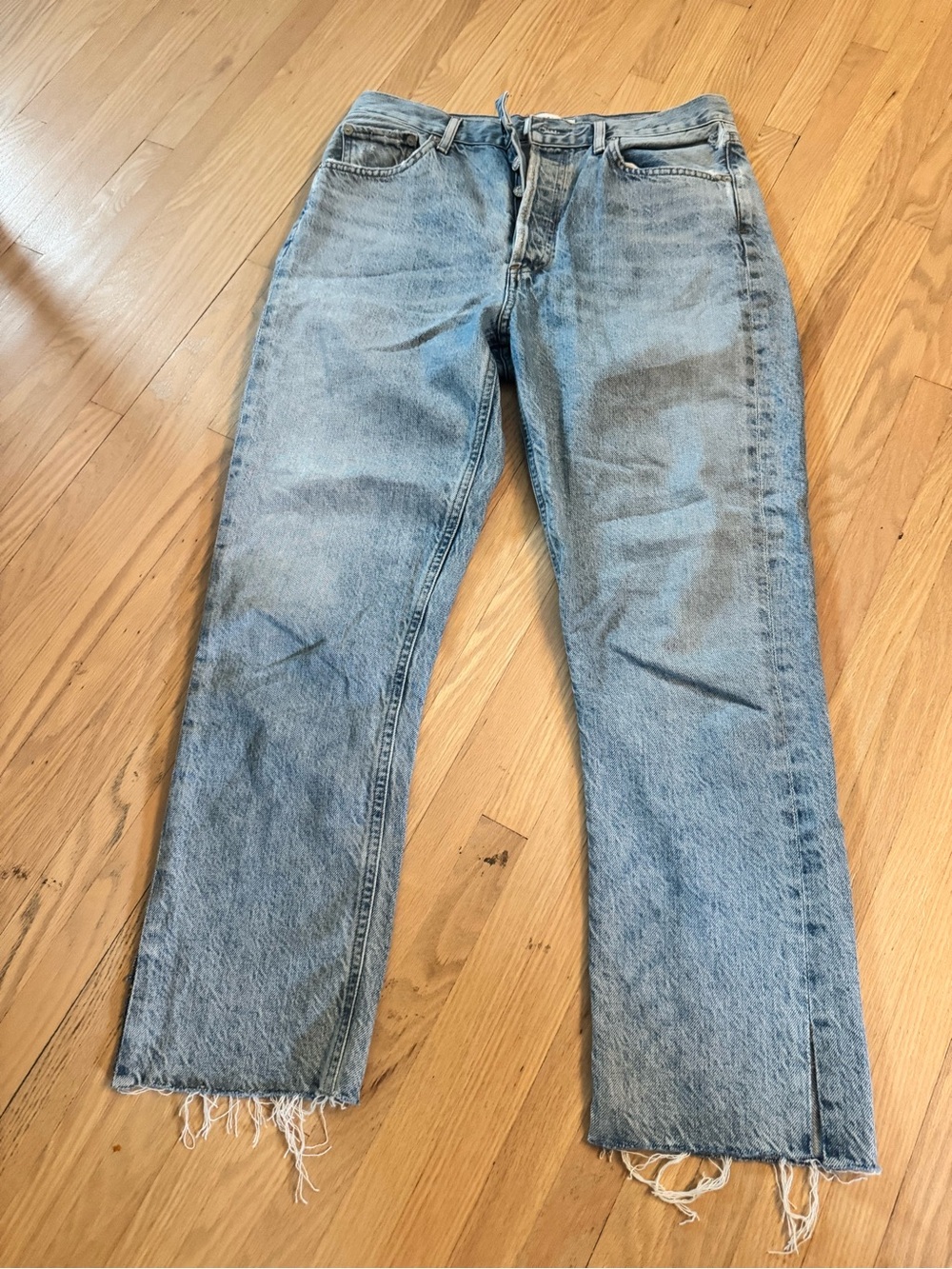 Agolde Light Blue Straight-Leg Jeans